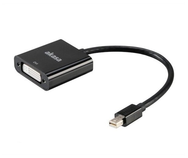 Переходник AKASA Mini DisplayPort to DVI passive converter 20 см V1.1 AK-CBDP08-20BK