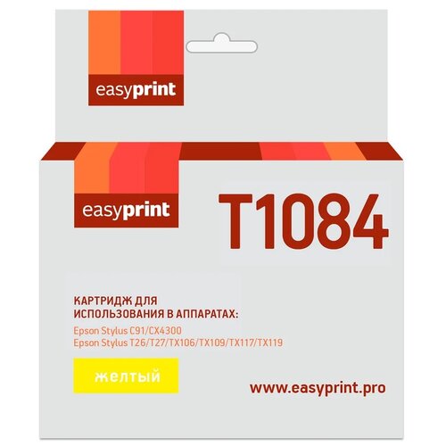 Картридж EasyPrint IE-T1084, 485 стр, желтый картридж easyprint ie t1084 485 стр желтый