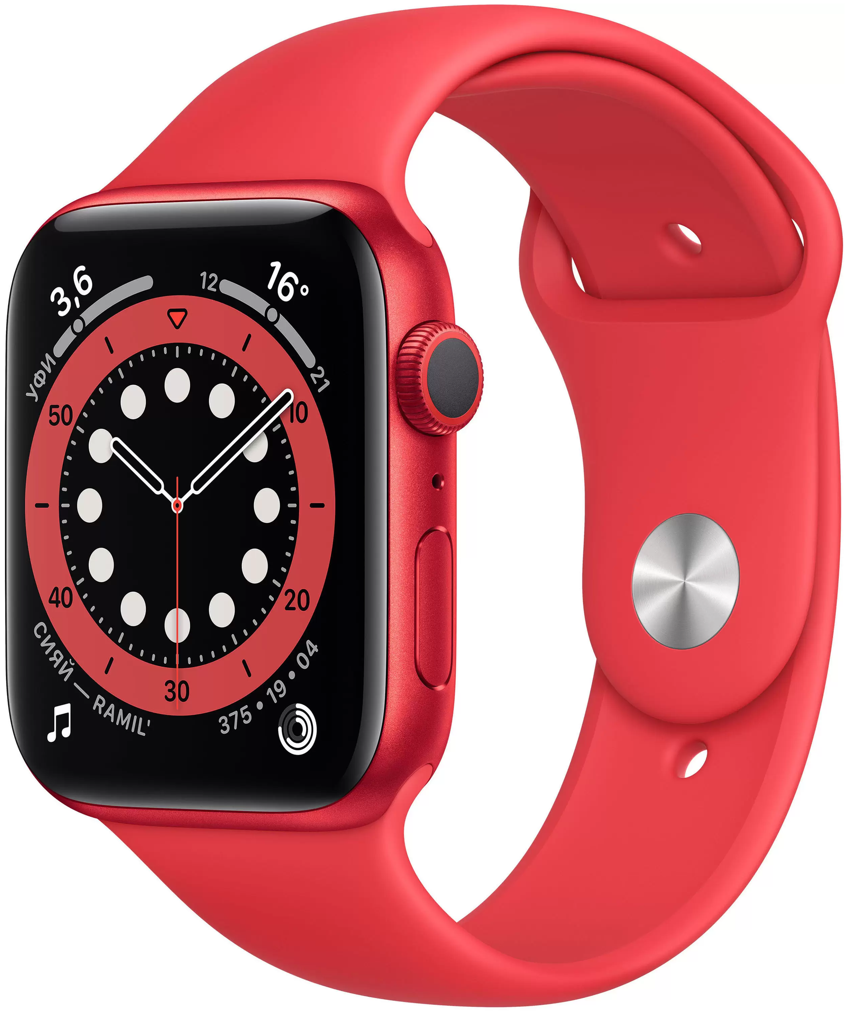 Умные часы Apple Watch Series 6 44 мм Aluminium Case GPS RU, (PRODUCT)RED Sport Band