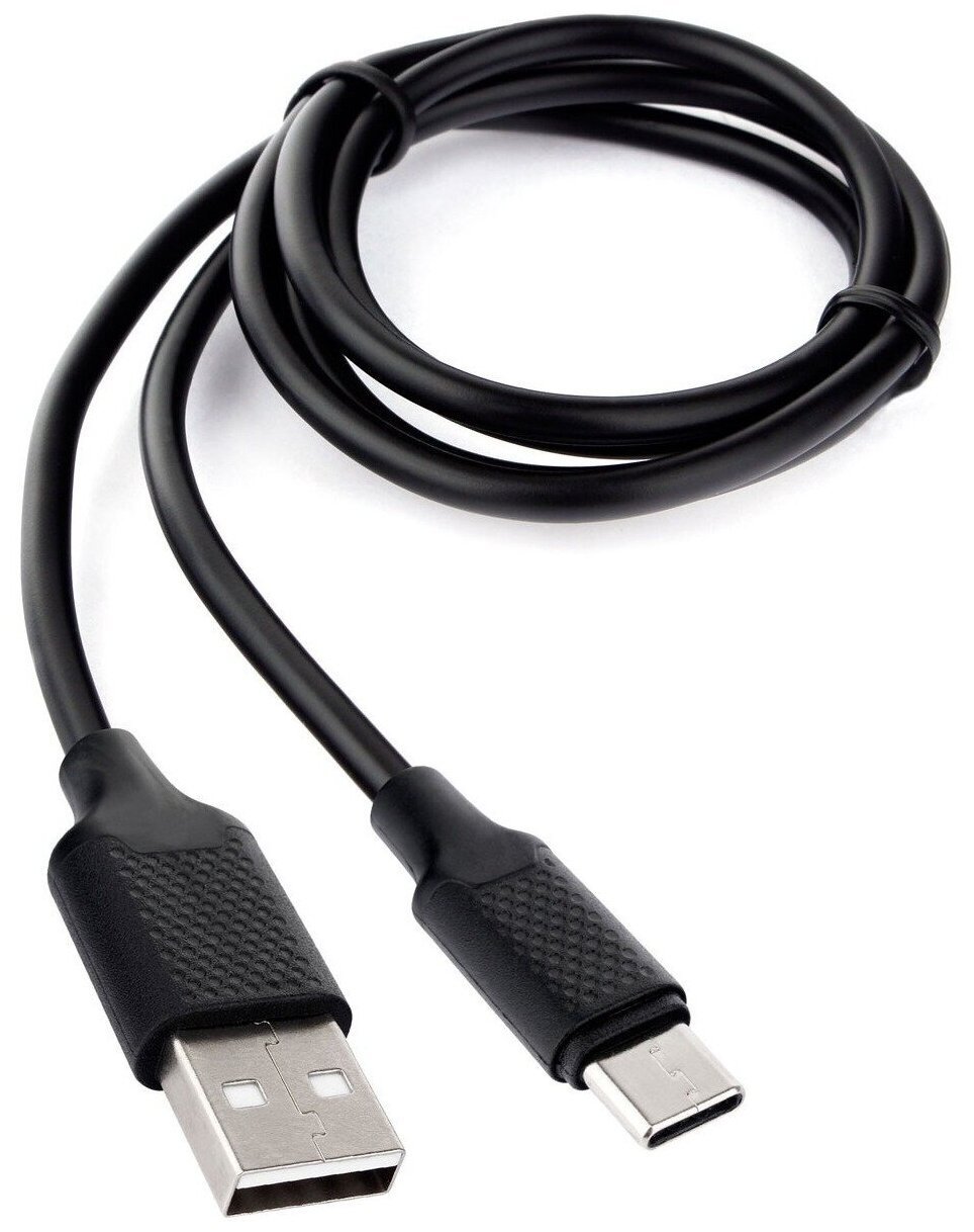 Кабель USB 2.0 Cablexpert CCB-USB2-AMCMO2-1MB AM/Type-C издание Classic 0.2 длина 1м черный блистер