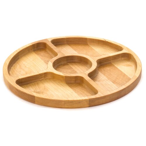 Менажница деревянная круглая (5 секций)