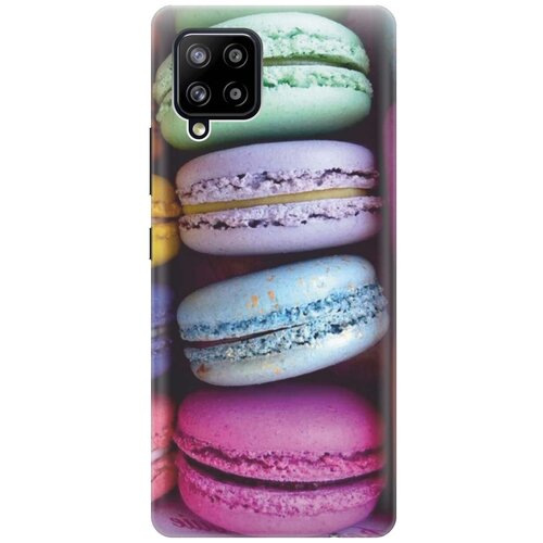 фото Ультратонкий силиконовый чехол-накладка для samsung galaxy a42 с принтом "макаруны" gosso