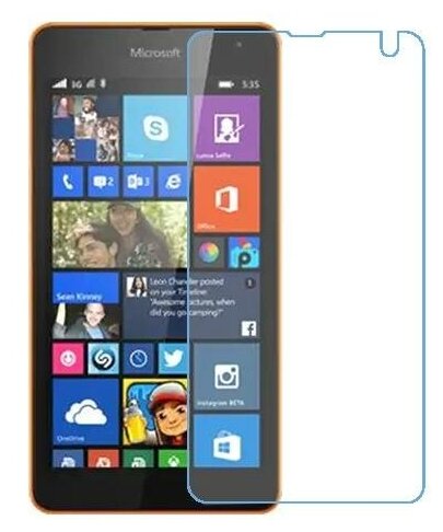 Microsoft Lumia 535 Dual SIM защитный экран из нано стекла 9H одна штука