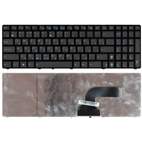 Клавиатура для Asus PRO61Z, русская, черная с рамкой, с маленькой кнопкой Enter