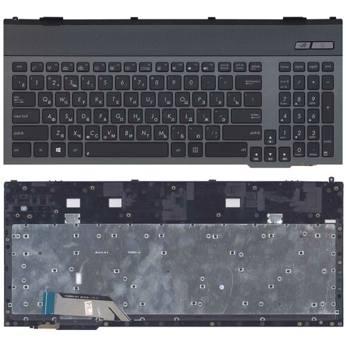 Клавиатура для ноутбука ASUS G55 черная с рамкой и подсветкой 358000₽