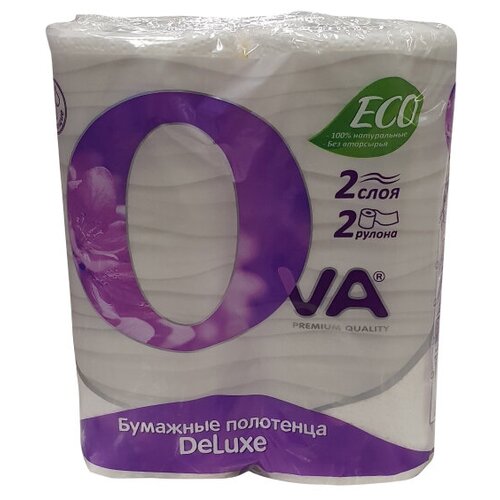 Бумажные полотенца Ova Deluxe, 2 сл, 2 рулона