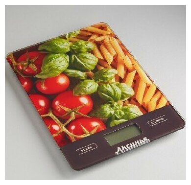 фото Весы аксинья КС-6500 "Итальянская кухня": 5 кг, стекло 1234965