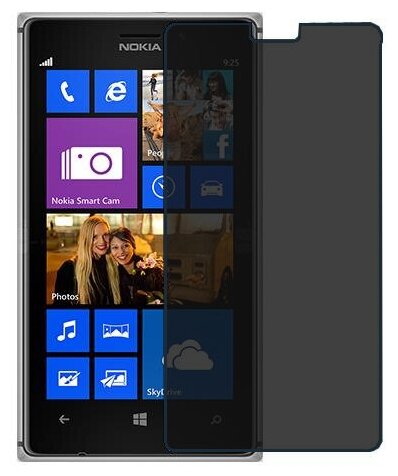 Nokia Lumia 925 защитный экран пленка гидрогель конфиденциальность (силикон) Одна штука