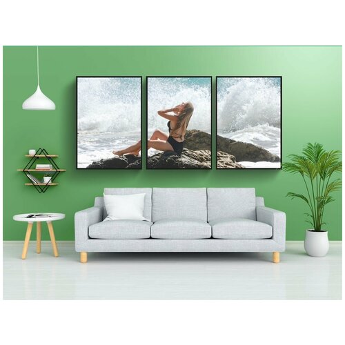 фото Набор модулных постеров для интерьера "вода, море, океан" 60x90 см. в тубусе, без рамки lotsprints