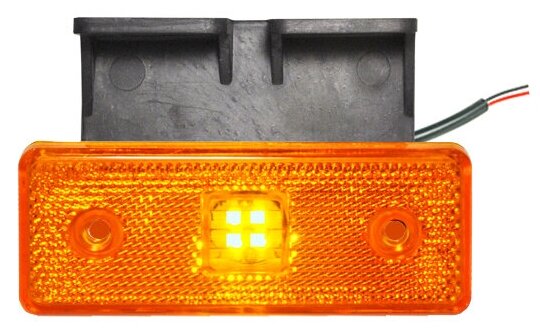 Фонарь габаритный LED 24V с кронштейном (желтый, мод.90-00-1) — фото 1