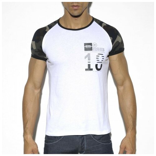 Футболка &quot;Camo Rangla Sleeve T-Shirt - White&quot; / ES Collection / Белый / Размер XL белого цвета