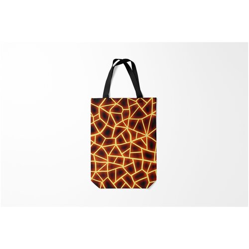 фото Сумка-шоппер / 31х42 см / тренды / геометрия огненная burnettie