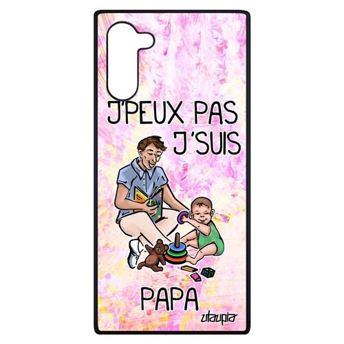 фото Новый чехол на смартфон // galaxy note 10 // "не могу - стал папой!" крутой карикатура, utaupia, светло-розовый