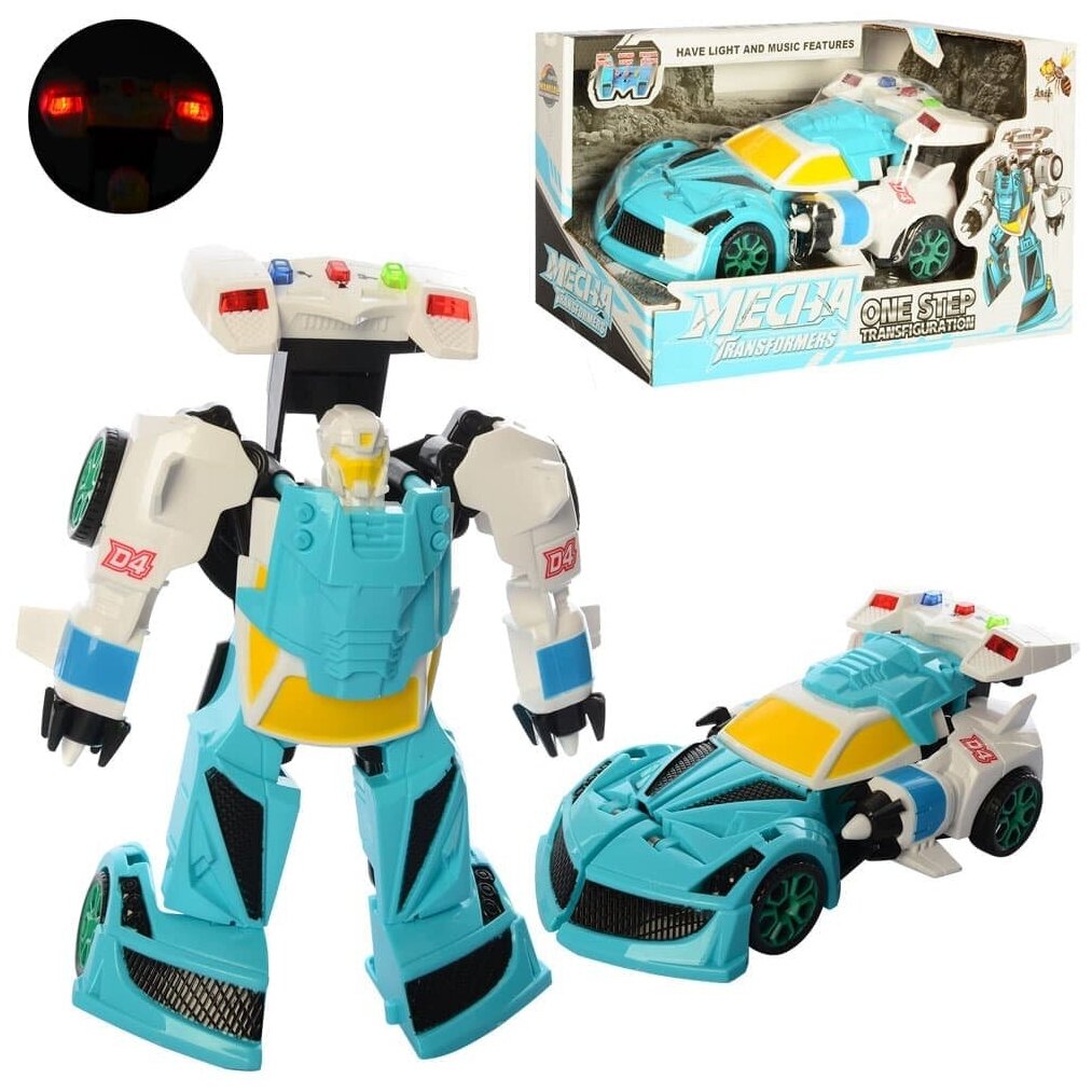 Игрушка-трансформер Big Motors Робо-машинка, голубой (D622-H046A) - фото №1