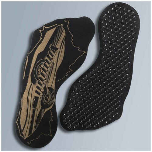 фото Доска для йоги садху с гвоздями в форме стопы киберпанк - 3472 wood art