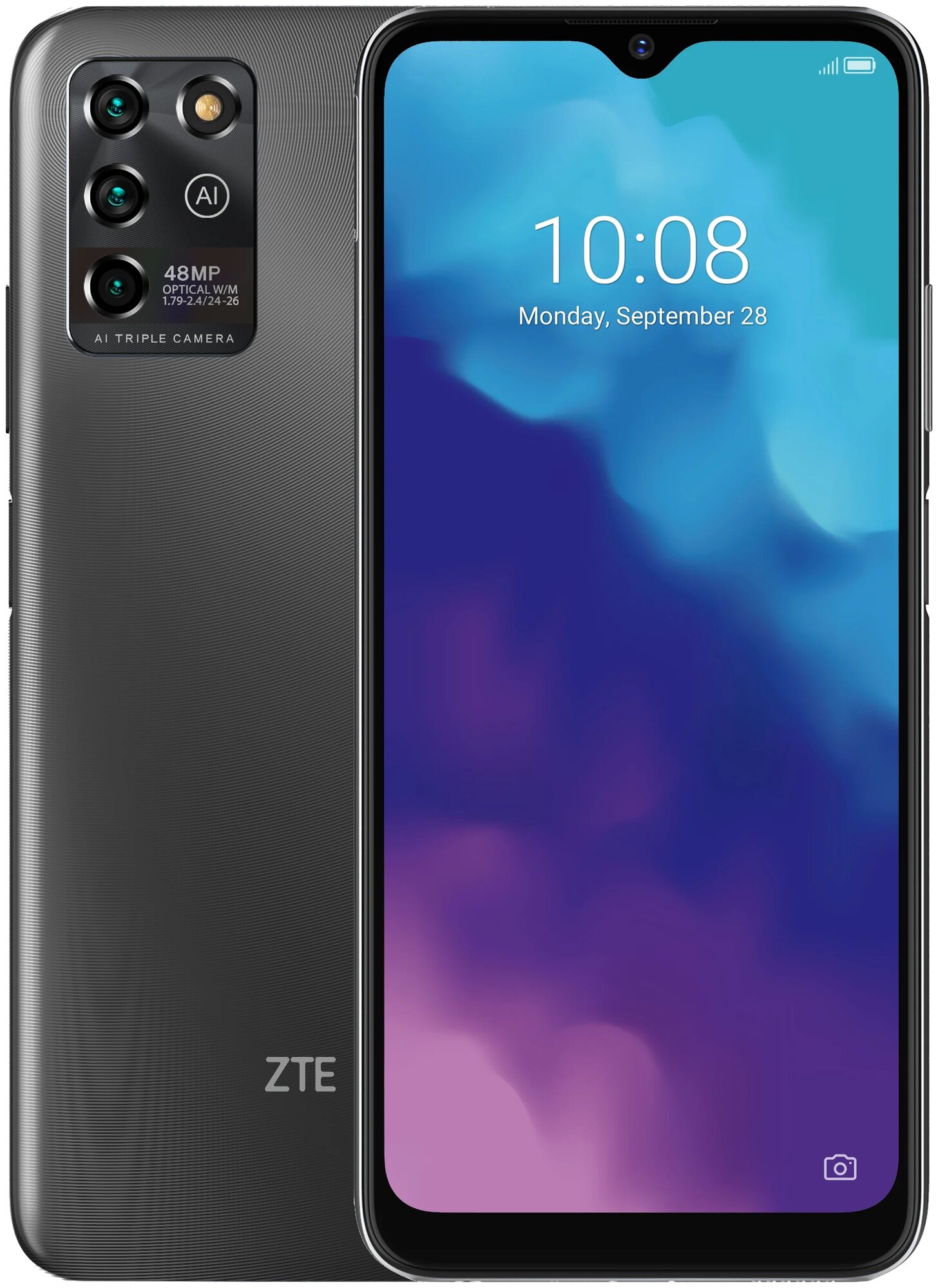 Смартфон ZTE Blade V30 Vita 4/128 ГБ, NFC, Dual nano SIM, серый графит