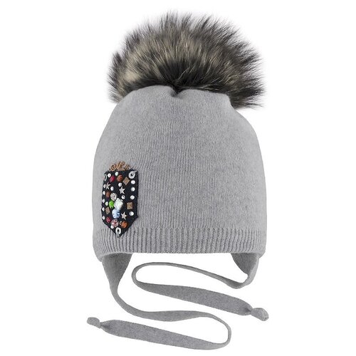 Шапка mialt, размер 50-52, серый шапка mialt размер 50 52 серый
