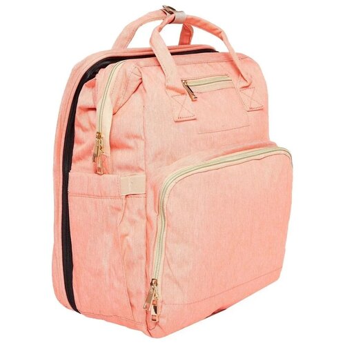 Сумка для мамы (рюкзак) с выдвижной кроваткой для малыша (розовая)