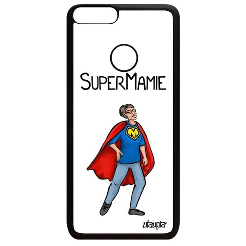 фото Противоударный чехол для телефона // huawei p smart 2018 // "супербабуля" бабушка шутка, utaupia, белый