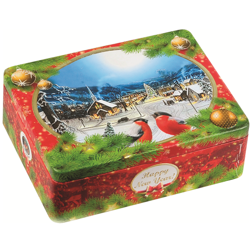 фото Чайный новогодний набор рчк "снегири" (4 вида чая по 50гр + сито) подарочный набор чая новый год русская чайная компания