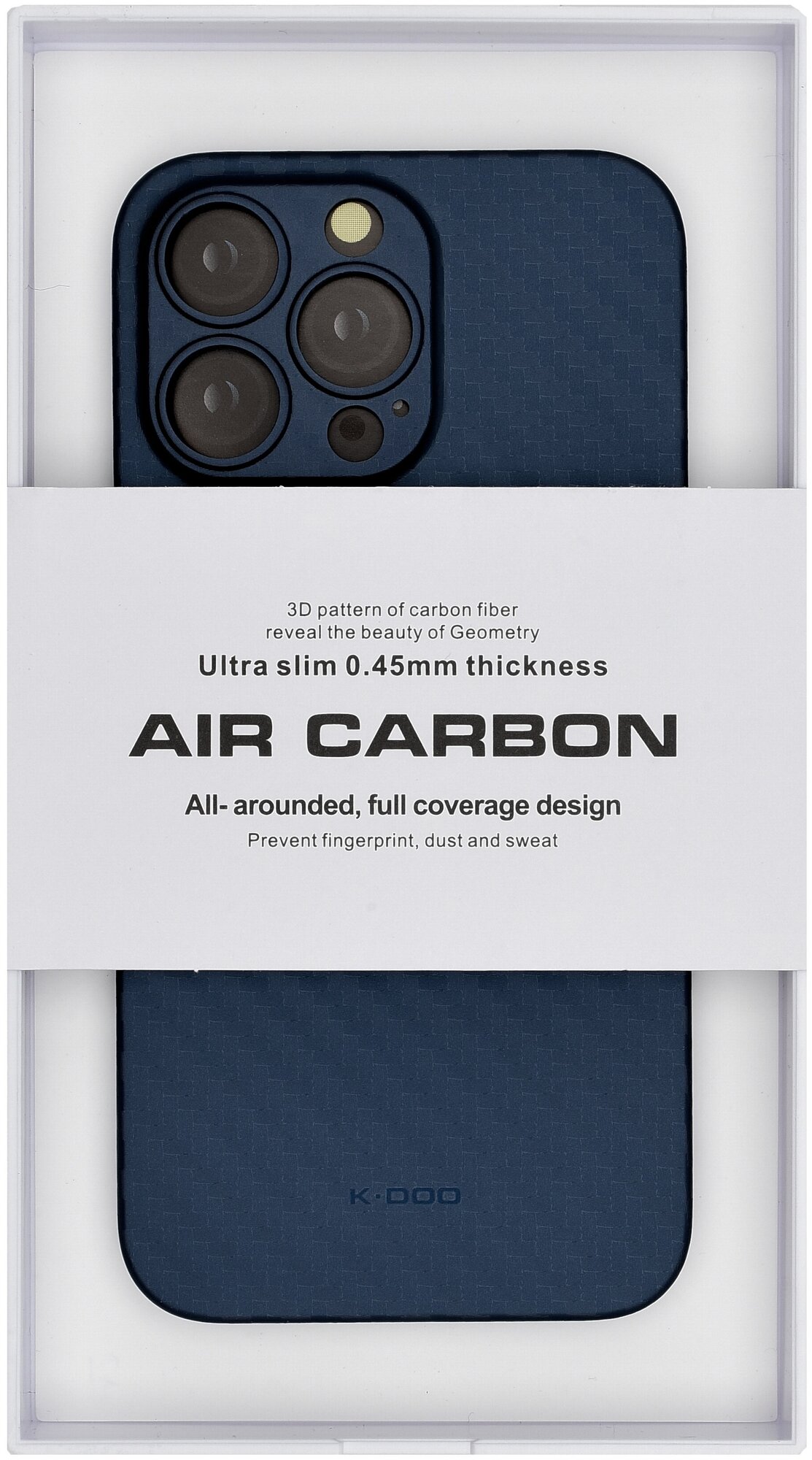 Чехол для iPhone 13 Pro Max AIR Carbon-Синий