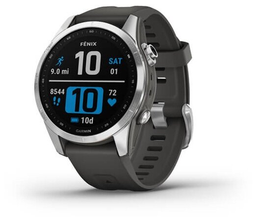 Умные часы Garmin Fenix 7S, GPS, ( 010-02539-00 ), графит/серебристый