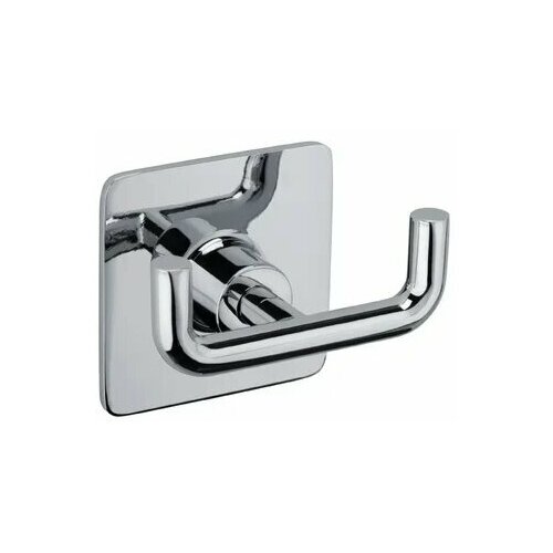 фото "крючок для ванной fixsen square, двойной, цвет: серебристый. fx-93105a"