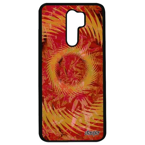 фото Защитный чехол на смартфон // xiaomi redmi 9 // "мандала спираль" дизайн иллюзия, utaupia, красный