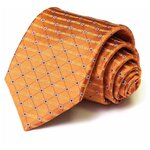 Стильный оранжевый галстук в сеточку Moschino 34634 - изображение