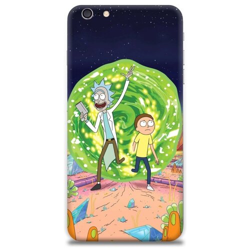 фото Чехол-наклейка виниловый skinz для iphone 6s plus морти green