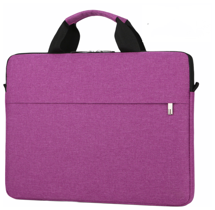 Сумка- портфель MyPads M007 из качественной импортной износостойкой влагозащитной ткани Оксфорд для ноутбука Macbook Pro Air Xiaomi Lenovo HP Asus водоотталкивающая с внешним карманом на молнии фиолетового цвета (13.3" дюймов)