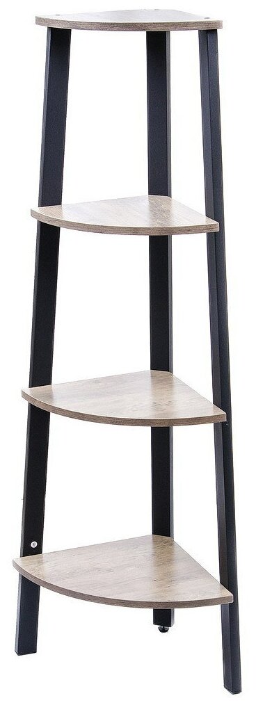 фото Полка-стеллаж ДСП+сталь, 4 секции, 34х34х125 см, угловой, Vasagle, Лофт, LLS45X