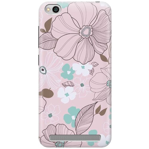 фото Re:pa накладка transparent для xiaomi redmi 5a с принтом "розовые цветы"