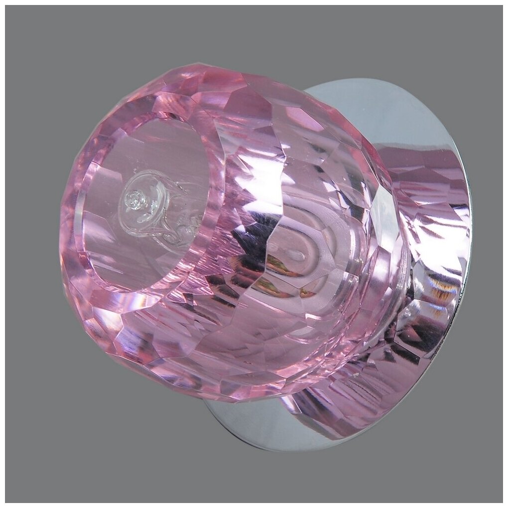 1023-GY-5.3-Pk-Ch Светильник точечный розовый-хром - фотография № 1