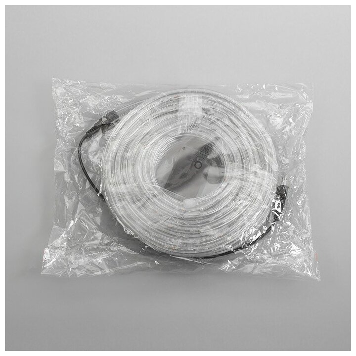 LED шнур 10 мм, круглый, 20 м, чейзинг, 2W-LED/м-24-220V, с контр. 8р, белый - фотография № 10