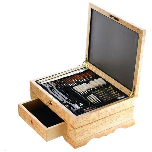 фото 0049132/370*305*160мм кар.береза набор для чистки ружей "медведь" в коробе русь великая