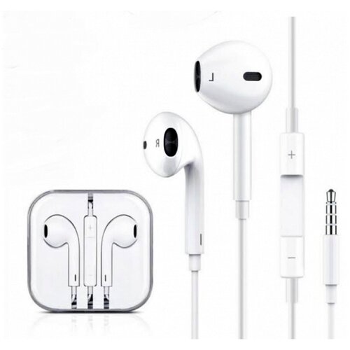Наушники проводные с микрофоном для компьютера iphone телефона MRM M10 белый 91800₽