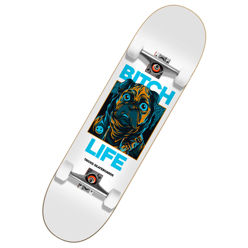 фото Скейтборд tricks skateboards life complete 7.87", 31.6x7.87, белый