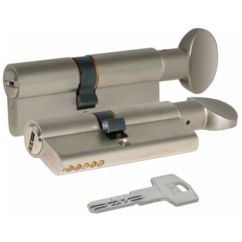 Цилиндровый механизм Kale kilit (Кале килит) с вертушкой 164 BM/100 (40+10+50) mm никель 5 кл.