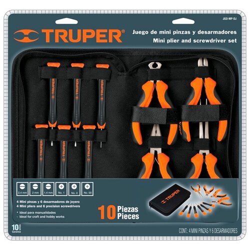 фото Набор из 10 мини-отверток и мини-плоскогубцев jgo-mp-dj truper