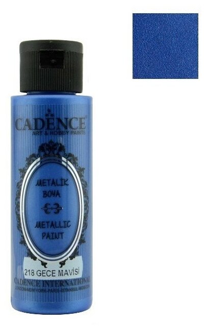 Акриловая краска Cadence Metallic Paint. Azure Blue-218