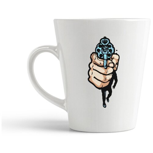 фото Кружка-латте coolpodarok иллюстрация. дуло пистолета