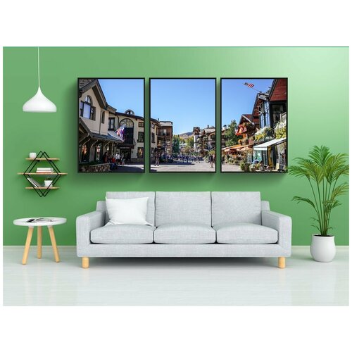 фото Набор модулных постеров для интерьера "вейл колорадо, деревня, архитектуры" 60x90 см. в тубусе, без рамки lotsprints