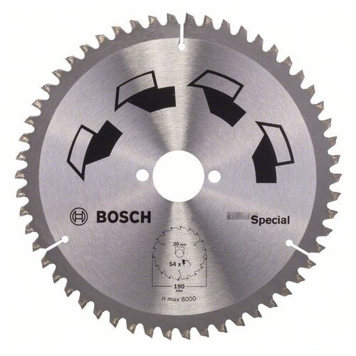 фото Циркулярный диск (190x30 мм; 54 зубьев) special bosch 2609256892