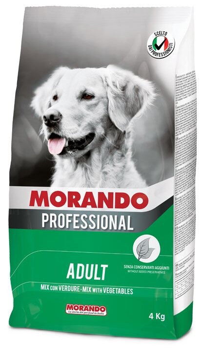 MORANDO PROFESSIONAL CANE для взрослых собак всех пород с овощами (4 кг)