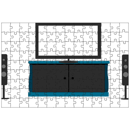 фото Магнитный пазл 27x18см."телевизор, звук, оратор" на холодильник lotsprints