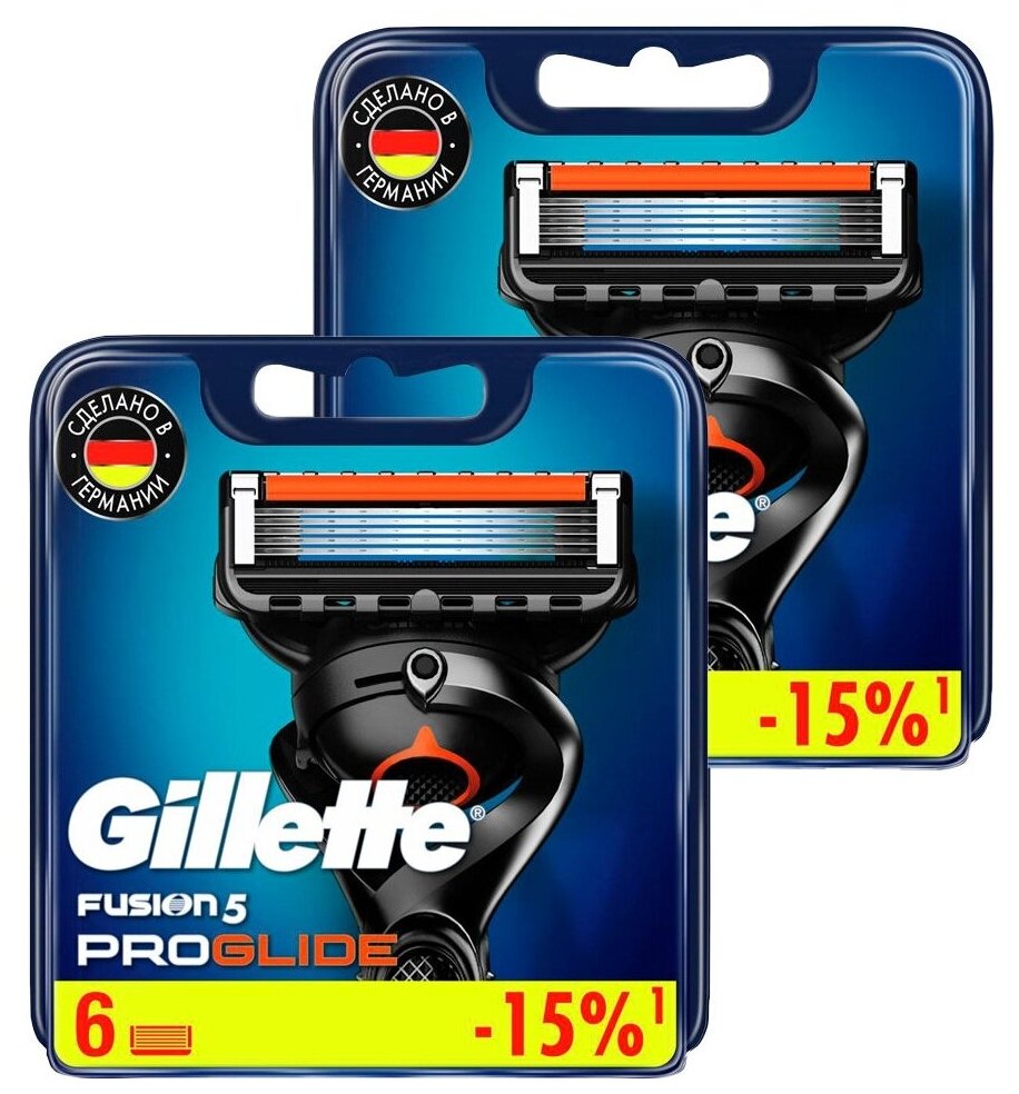 Gillette / Кассеты для бритья Gillette Fusion Proglide 6шт 2 уп