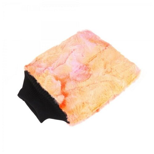 Рукавица для мойки кузова плюшевая особо-мягкая (20x25см) PURESTAR Color-pop wash mitt, оранжевая