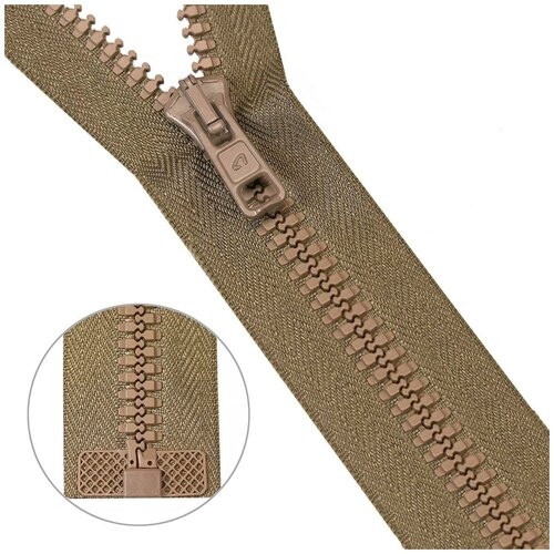 фото Молния "трактор", т10 (6 мм), 1 замок, 85 см (2076), без бирки, 25 штук, цвет 072 бежевый (количество товаров в комплекте: 25) arta