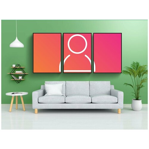 фото Набор модулных постеров для интерьера "instagram, insta, пользователь" 60x90 см. в тубусе, без рамки lotsprints